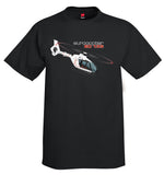 Eurocopter EC135 (Black) Helicopter T-Shirt - Personalized with Your N#