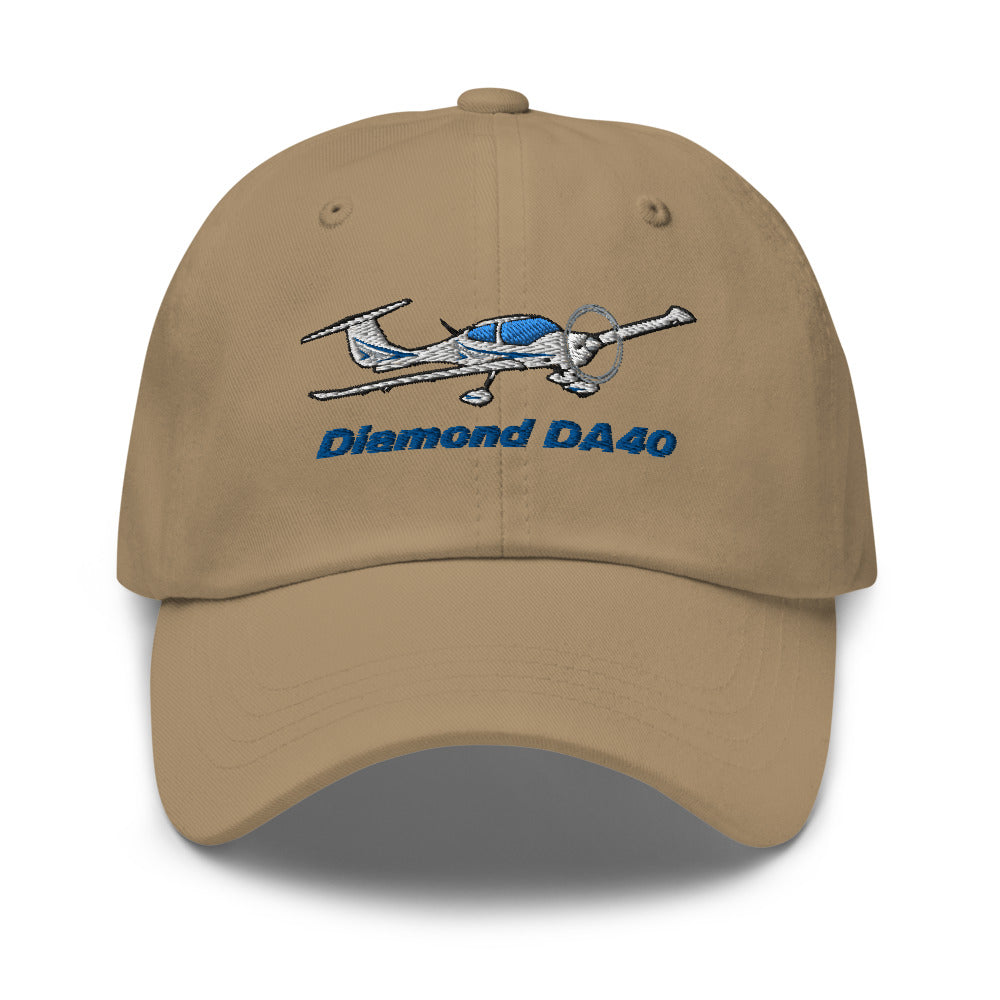 Diamond DA-40 XLS Embroidered Classic Cap - Add Your N# – Flyboy Toys