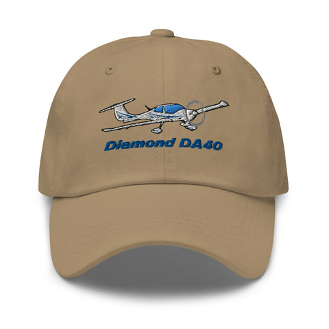 Diamond DA-40 XLS Embroidered Classic Cap - Add Your N#