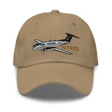 Airplane Embroidered Classic Dad Cap (AIR255B9EB200-BG1) - Add Your N#