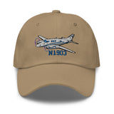 Airplane Embroidered Custom Classic Cap (AIR255B9E90-GB1) - Add your N#