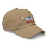 Airplane Embroidered Distressed Cap (AIR2552FES35-BS1) - Add Your N#