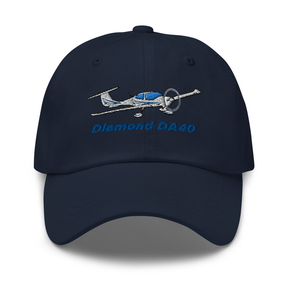 Diamond DA-40 XLS Embroidered Classic Cap - Add Your N# – Flyboy Toys