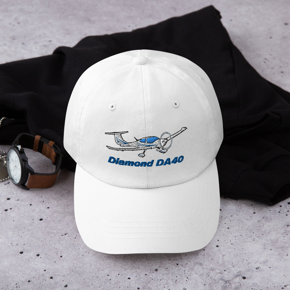 Diamond DA-40 XLS Embroidered Classic Cap - Add Your N# – Flyboy Toys