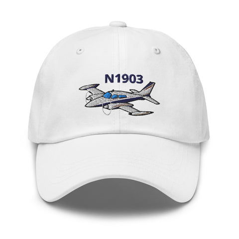 Airplane Embroidered Classic Custom Cap (AIR35JJ310-BGR2) - Personalized with N#
