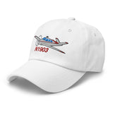 Airplane Embroidered Distressed Cap (AIR2552FES35-BS1) - Add Your N#