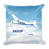 Mooney M20F Airplane Custom Throw Pillow Case Stuffed & Sewn