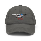 Aeronca Chief Airplane Embroidered Distressed Hat AIRJ5I38911AC-R1 - Add your N#