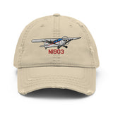 Aeronca Chief Airplane Embroidered Distressed Hat AIRJ5I38911AC-R1 - Add your N#