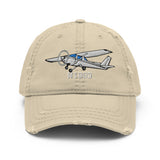 Airplane Embroidered Distressed Cap (AIR35JJ152-B1) - Personalized