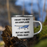 I Want to Buy an Airplane Mug, Personalized Enamel Mug