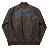 Custom Faux Leather Bomber Jacket