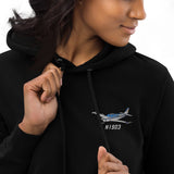 Custom Embroidered Hoodie Dress - Personalized w/ your Airplane Aircraft