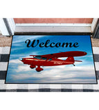 Custom Welcome Aircraft Aviation Mats - Personalized w/ Your Airplane