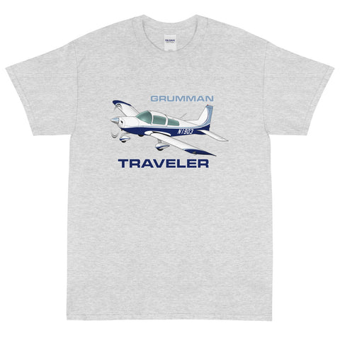 Grumman Traveler Custom Airplane T-Shirt (﻿﻿AIR7ILKI1AA5-B3)- Personalized with your N#