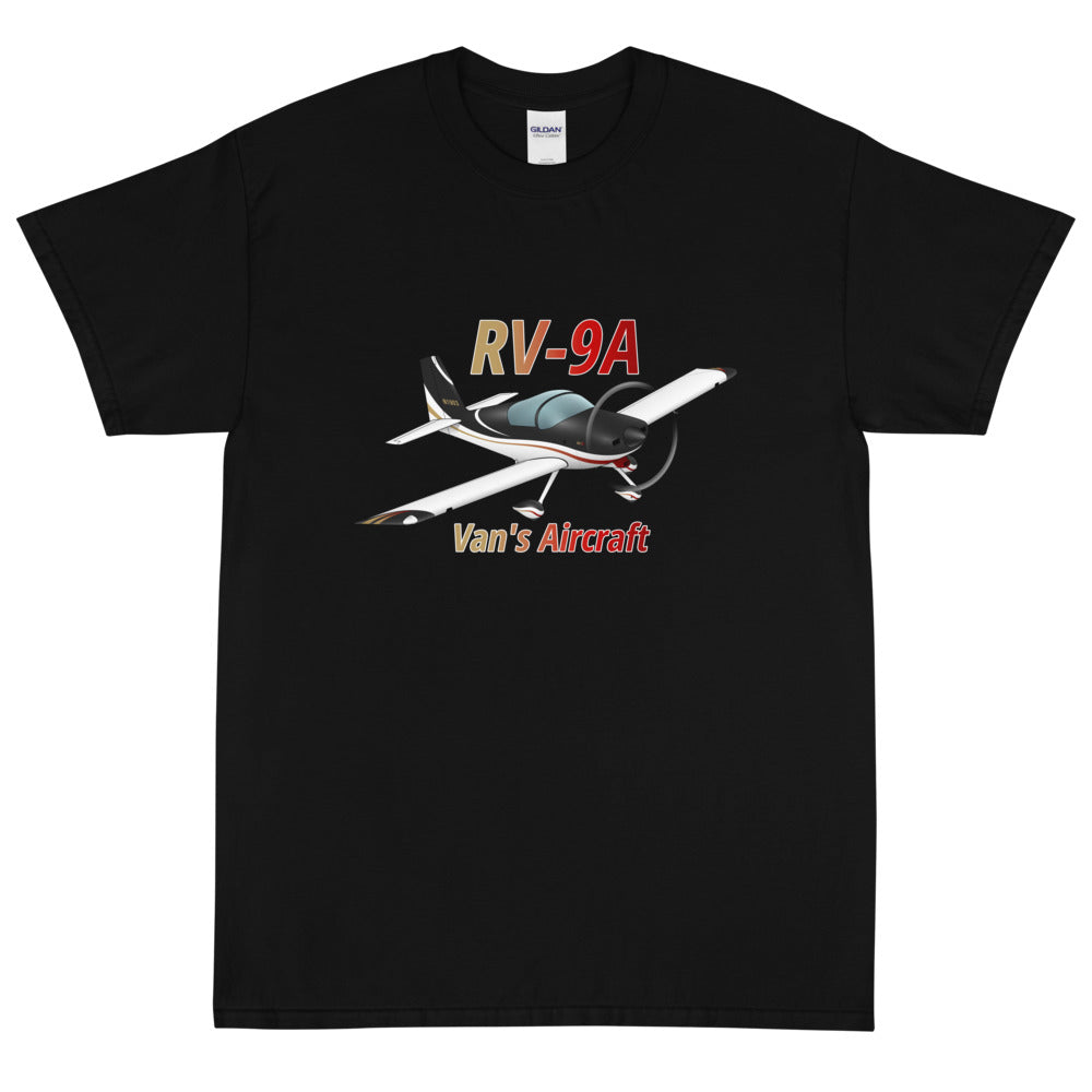 RV-9A Van's Aircraft Custom Airplane T-Shirt  - Personalized with your N#