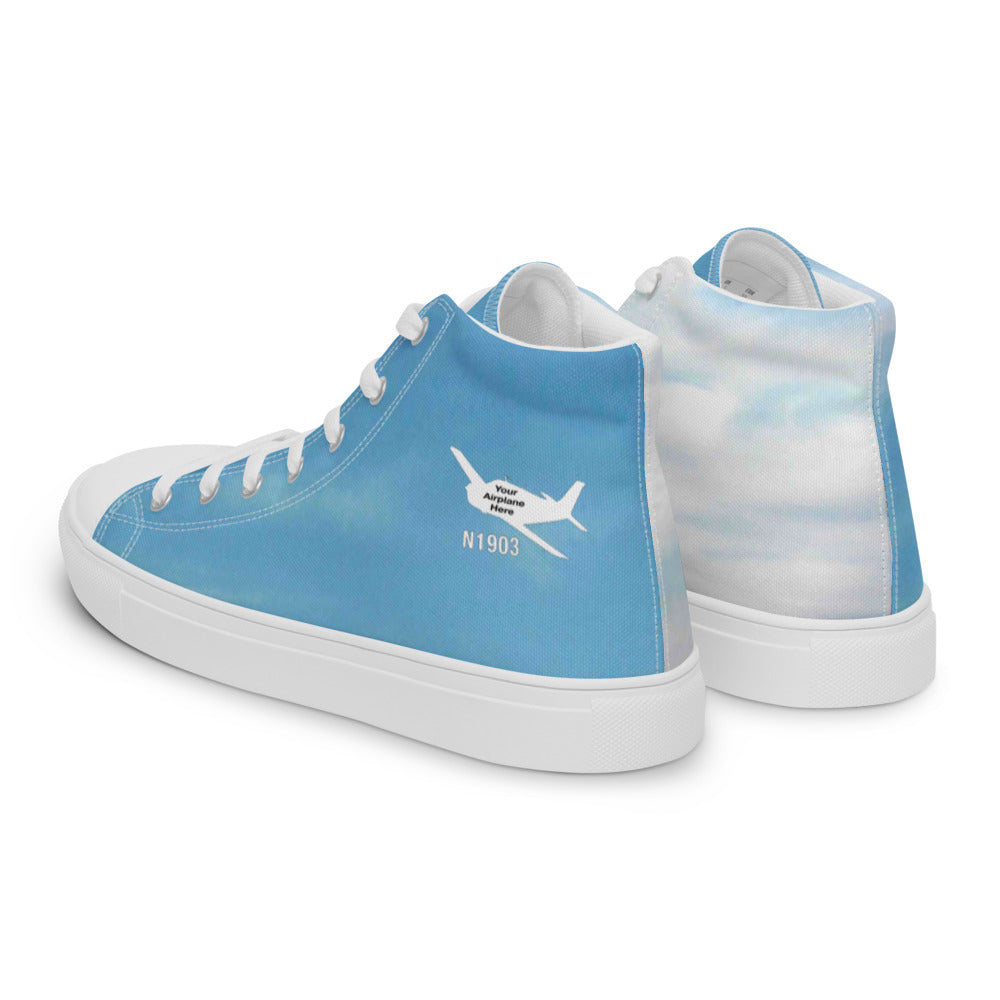Shoes - Men's High Top Canvas  Classic Badge [Blue] — Duncan Brothers  Customs