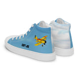 Custom Men’s High Top Canvas Shoes - Add your Aircraft