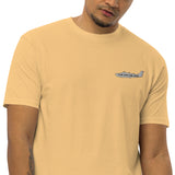 Custom Airplane Men’s Premium Heavyweight Embroidered T-shirt