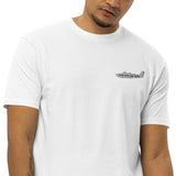 Custom Airplane Men’s Premium Heavyweight Embroidered T-shirt