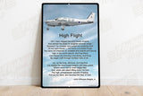 High Flight HD Airplane SIGN-HIGHFLIGHT-HRAIR2552FE - Personalized with Your N#