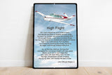 High Flight HD Airplane SIGN-HIGHFLIGHT-AIR2552FEV35A-BURG1 - Personalized with Your N#
