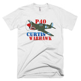 Curtis P-40 Warhawk Airplane T-shirt- Personalized with N#
