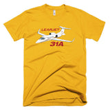 Learjet 31A (Gold) Airplane T-shirt - Personalized with Your N#