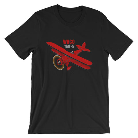Waco YM-5 (Red/Black) Airplane T-shirt - Personalized with N#