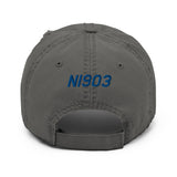 Airplane Embroidered Distressed Cap (AIRALJ897-YB1) - Personalized with Your N#