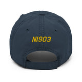 Airplane Embroidered Distressed Cap (AIR35JJ177-Y1) - Personalized with Your N#