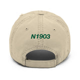 Airplane Embroidered Distressed Cap (AIR38I517-G1) - Personalized with Your N#