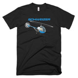 Schweizer 300 CBI (Blue) Helicopter T-shirt - Personalized with Your N#
