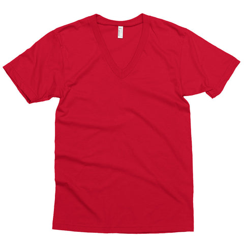 Custom American Apparel 2456 4.3oz 100% Cotton V-Neck T-Shirt