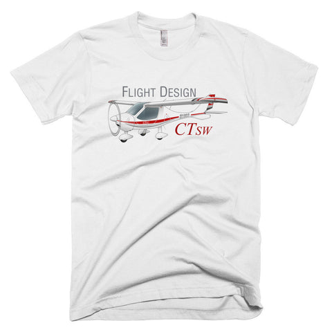 Flight Design CTSW Airplane T-shirt - Personalized with N#