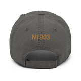 Airplane Embroidered Distressed Cap (AIRIF33FD114A-BG1) - Personalized with Your N#