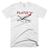 Pilatus PC-12 NG (Red/Black) Airplane T-shirt - Personalized with Your N#
