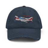 Airplane Embroidered Distressed Cap (AIR25CJLGM9B-R2) - Personalized