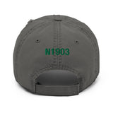 Airplane Embroidered Distressed Cap (AIRG9G3L2J3-YB1) - Personalized with Your N#