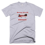 Boeing CH-47D Chinook (Red/Black) Helicopter T-shirt - Personalized with Your N#