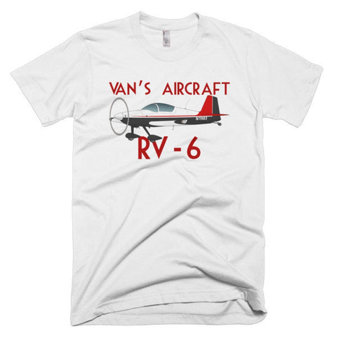 Van's Aircraft RV-6 (RV6) Airplane T-shirt - Personalized with Your N#