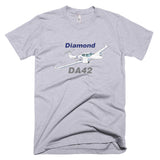 Diamond DA-42 (Blue) Airplane T-shirt - Personalized with N#