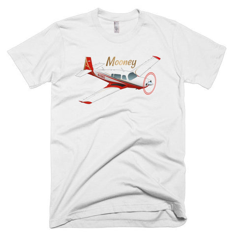 Mooney (Red) Airplane T-shirt - Personalized with Your N#
