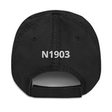 Airplane Embroidered Distressed Cap AIR2552FES35-BT1 - Personalized w/ Your N#