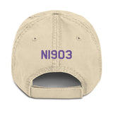 Airplane Embroidered Distressed Cap AIR255KI1-P1 - Personalized w/ Your N#