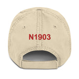 Airplane Embroidered Distressed Cap HELI25C206-RB2 - Personalized w/ Your N#