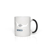 Custom Aviation Ceramic Magic Mug - Personalized w/ your Airplane