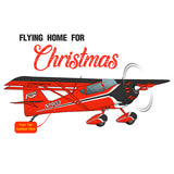 Flying Home for Christmas Airplane T-Shirt - AIRB9K4SPEED-R2 - Personalized w/ N#