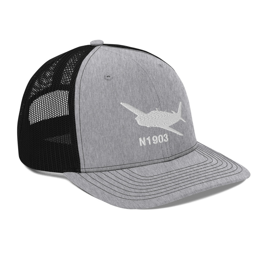 Custom Distressed Trucker Hat Silver Fly Fishing Embroidery Cotton for Men  & Women Strap Closure Black Gray Design Only at  Men's Clothing store