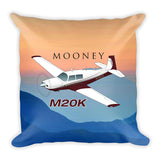 Mooney M20K Airplane Custom Throw Pillow Case Stuffed & Sewn
